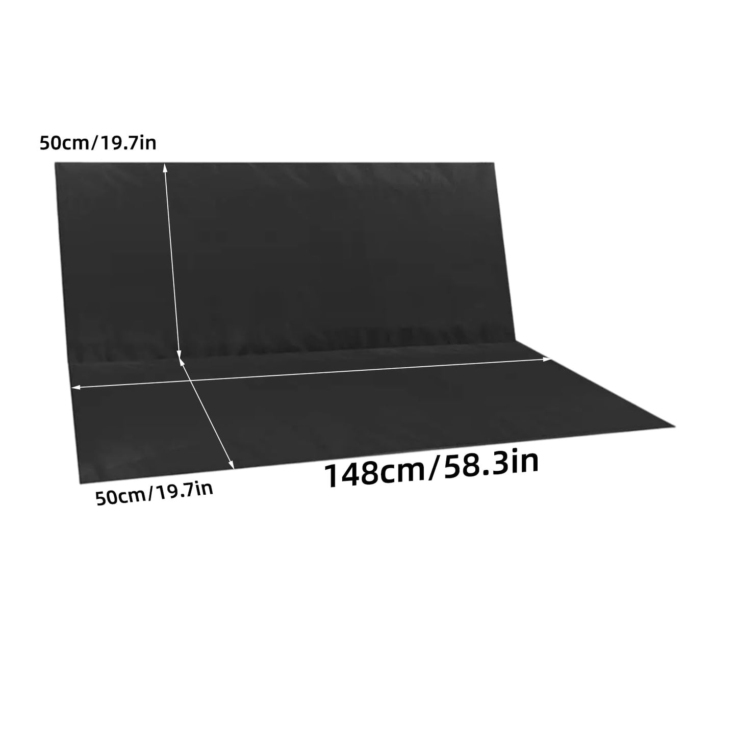 Bonlting Swing Seat Cover Replacement, 600D Thickened Oxford Waterproof Chair Bench Replacement Cover Outdoor Swing Cushion Cover for 3 Seater Patio Garden Swing Chair（58.3x19.7x19.7in, Black
