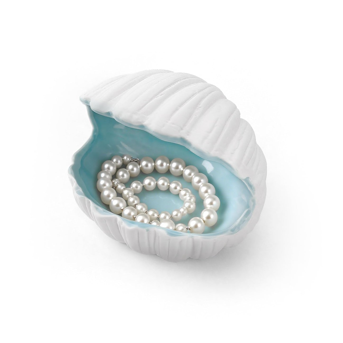 Yitexin Conch Trinket Dish, Ring Coastal Jewelry Tray Organizer Holder, Ocean Seashell Bowl Plate Cute Beach Decor for Bedroom Bathroom Home Earrings Necklaces Bracelet A (A)