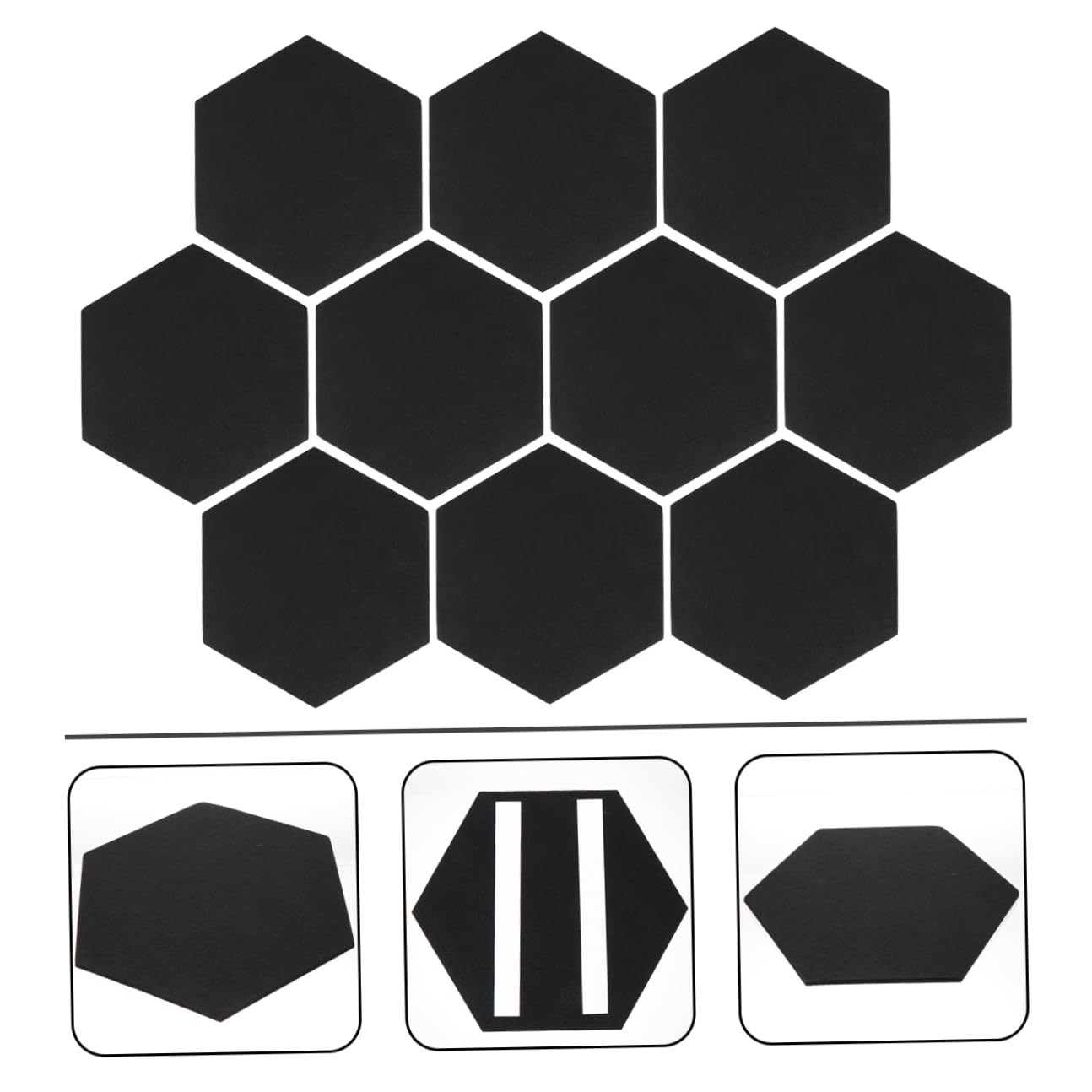 Uonlytech 10pcs Felt Message Board Wall Decor Photo Display Board Easy Install Wall Sticker for Home Decor