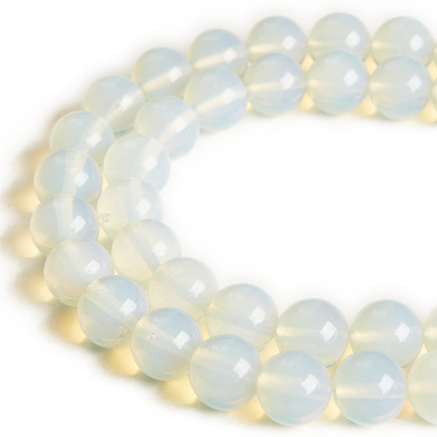 100pcs 8mm Opal Beads Natural Gemstone Beads Round Loose Beads for Jewelry Making