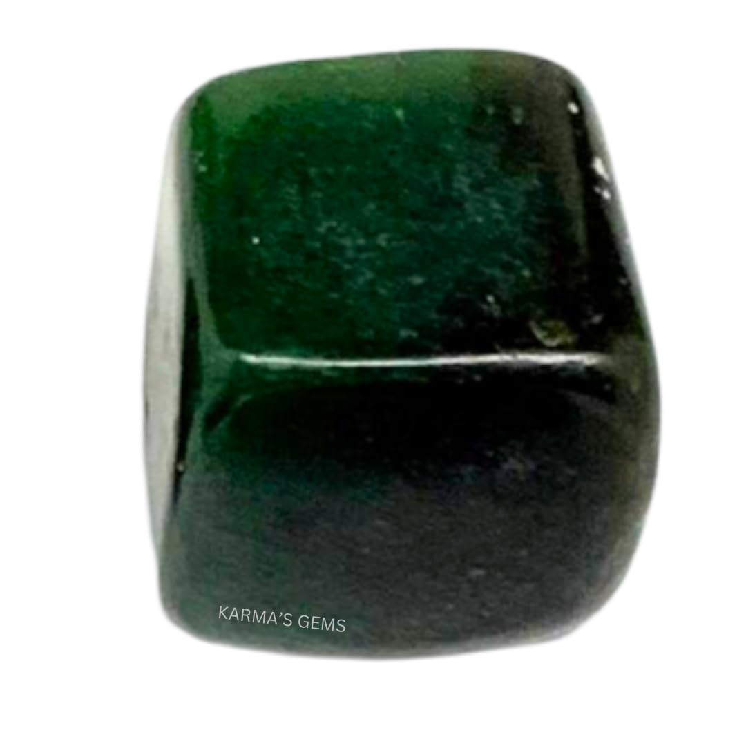 Karma Gems Green Jade Tumbled Stones Natural Crystal Kit for Reiki Healing Crystal Polished, Tumble Stones, Chakra Balancing, Reiki Gift, Home Decor (15-25 MM)
