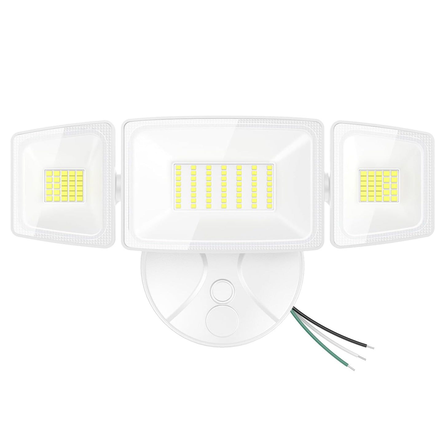 Onforu 75W Flood Lights Outdoor, 7000LM Brightness Security Lights Switch Controlled, 3 Adjustable Heads, IP65 Waterproof, 6500K Wall Mount Exterior LED Flood Light