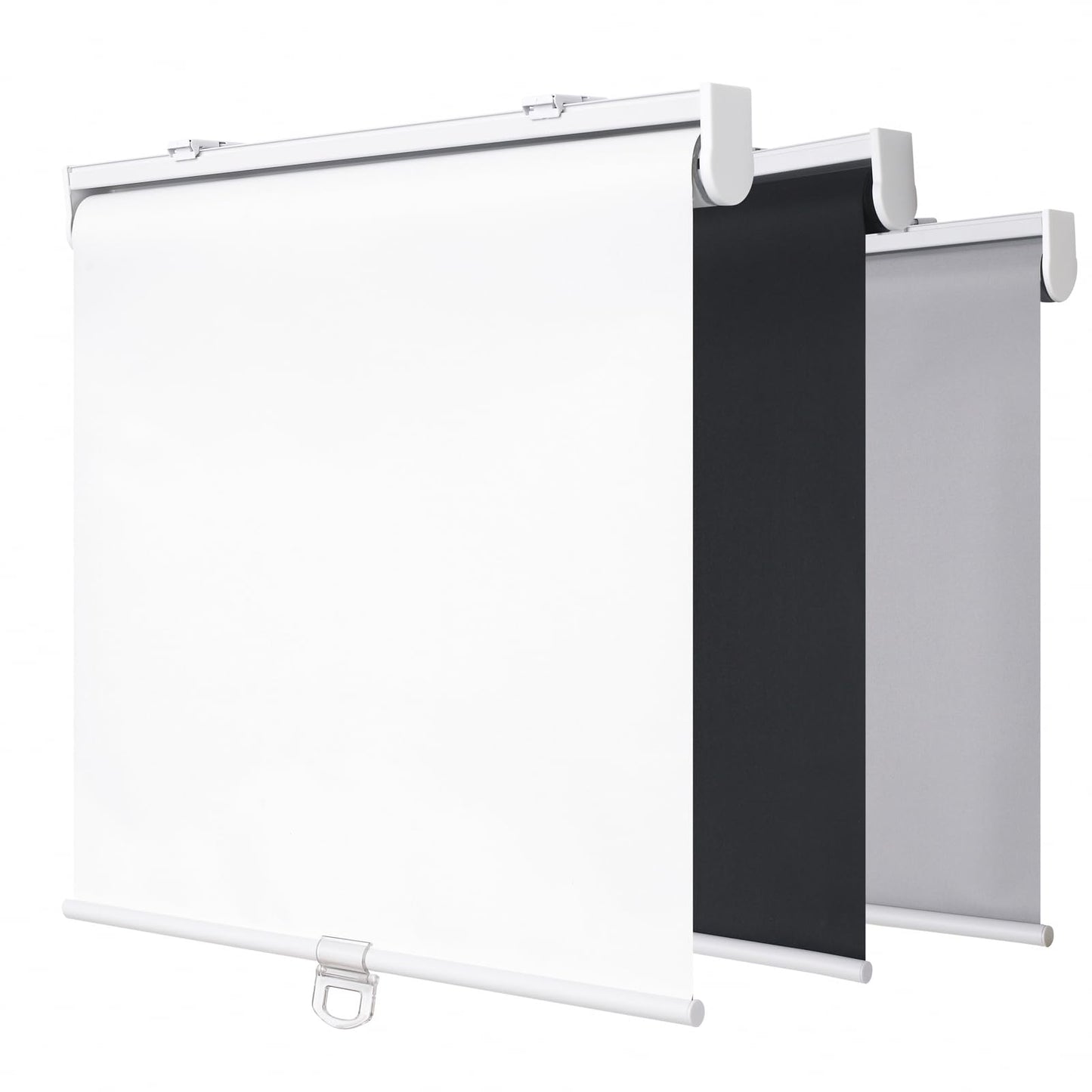 SHADEMOON Cordless Blackout Window Roller Shades, Pull Down Spring System Indoor Blinds, Room Darkening Waterproof UV Blocking Thermal Insulated Fabric for Home Office (White, Width 14", Height 72")