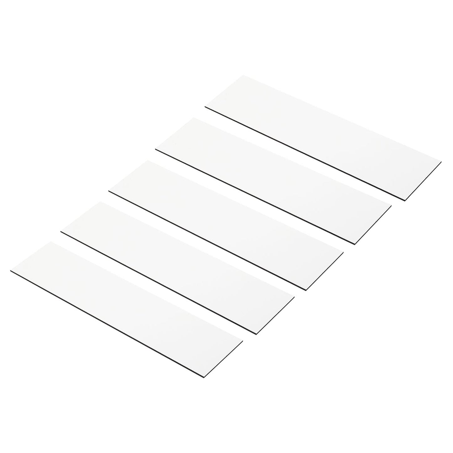 Generic 8"x2" Blank Engraving Name Plate, 5 Pack Personalized Custom Office Desk Name Plates for DIY Laser Printing, White