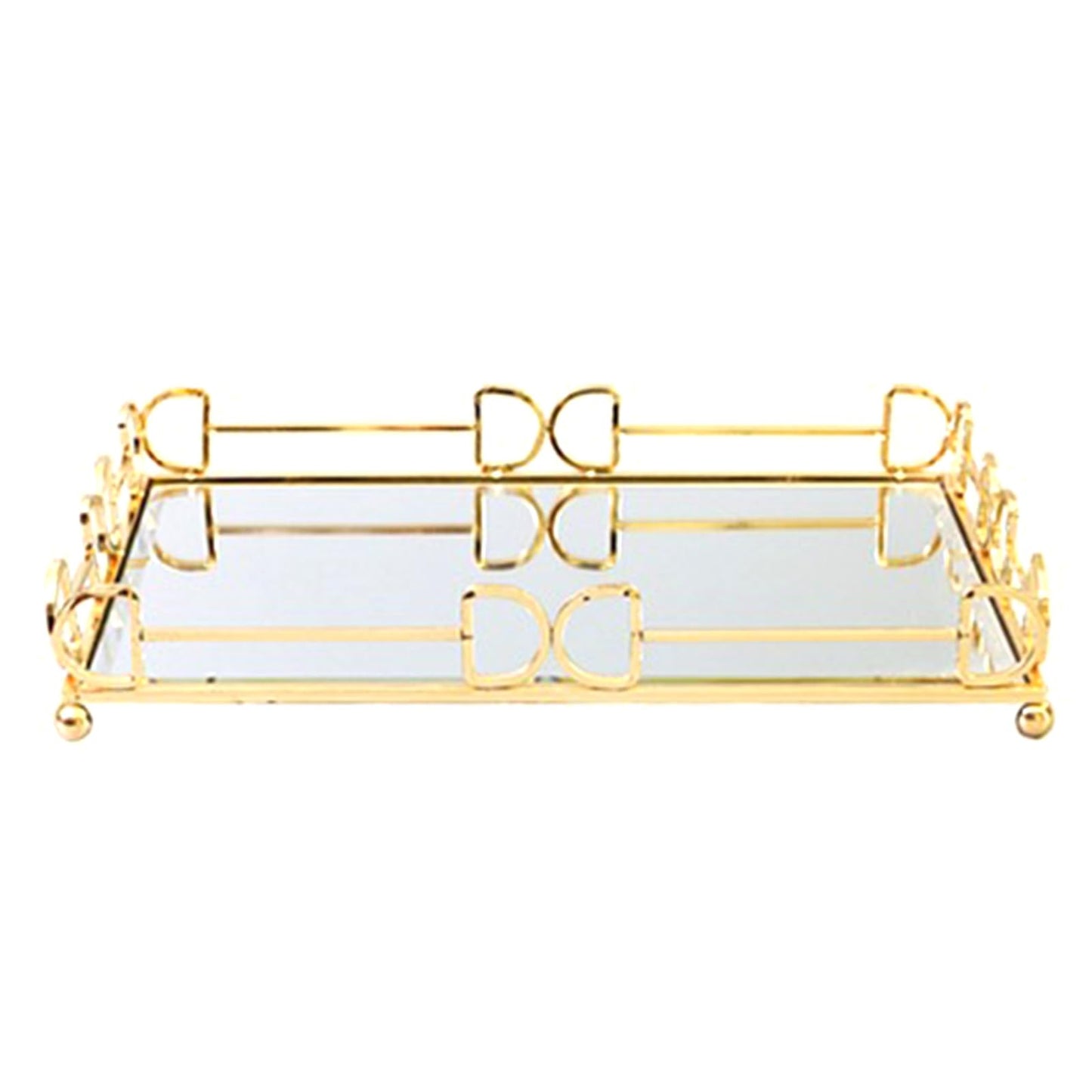 hejhncii Stylish Antique Mirroring Display Tray Home Accessory for Stylish Storage and Display in Bathroom or Bedroom Wedding