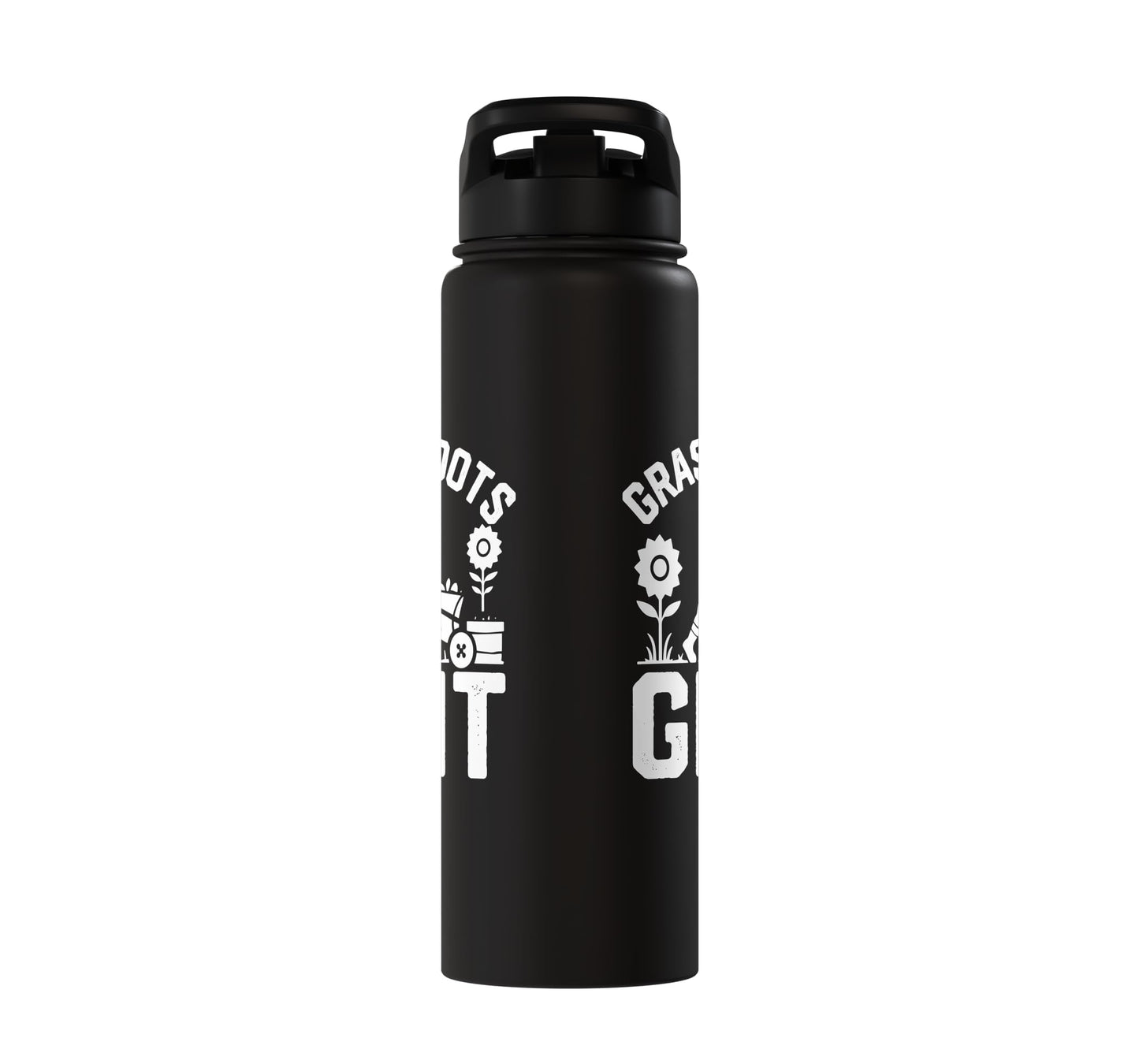 Farming Grassroots Grit Farmer With Wheelbarrow Stainless Steel Insulated Water Bottle