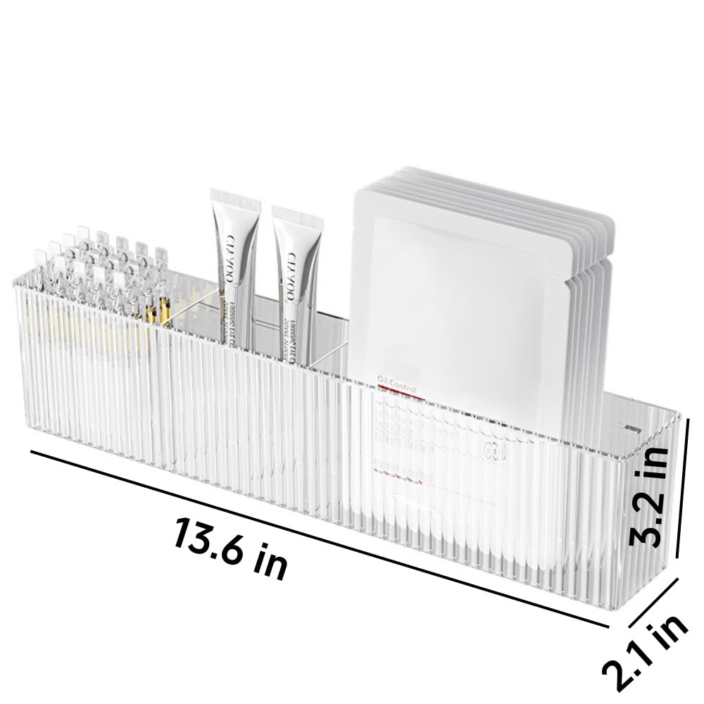 MAKIOTEKO 2 Pack Wall Mount Marker Organizer, Makeup Organizer Hanging Storage Organizer Bin Floating Shelves for Office Bathroom Kitchen Bedroom (Large)