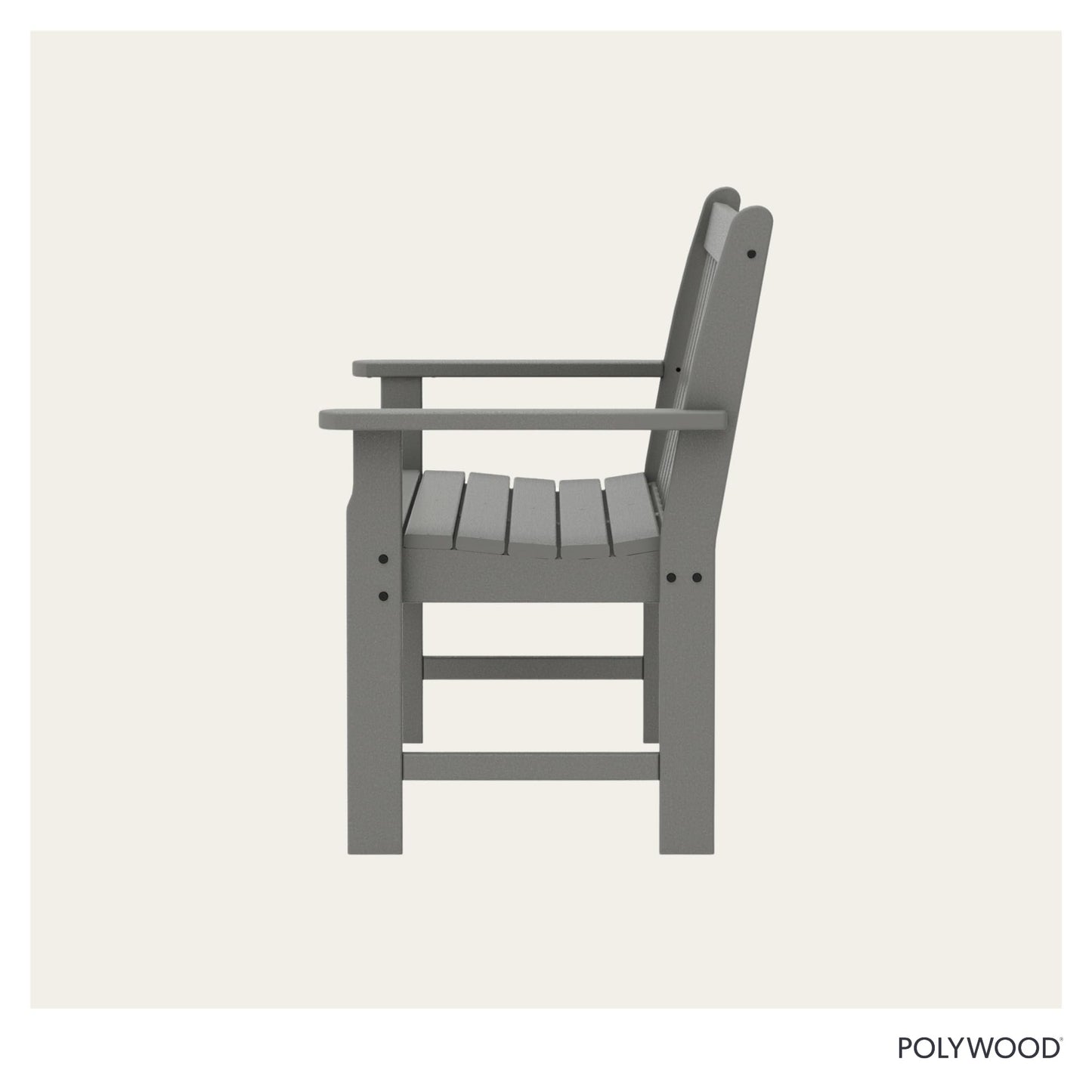 POLYWOOD GNB48GY Vineyard 48" Bench, Slate Grey