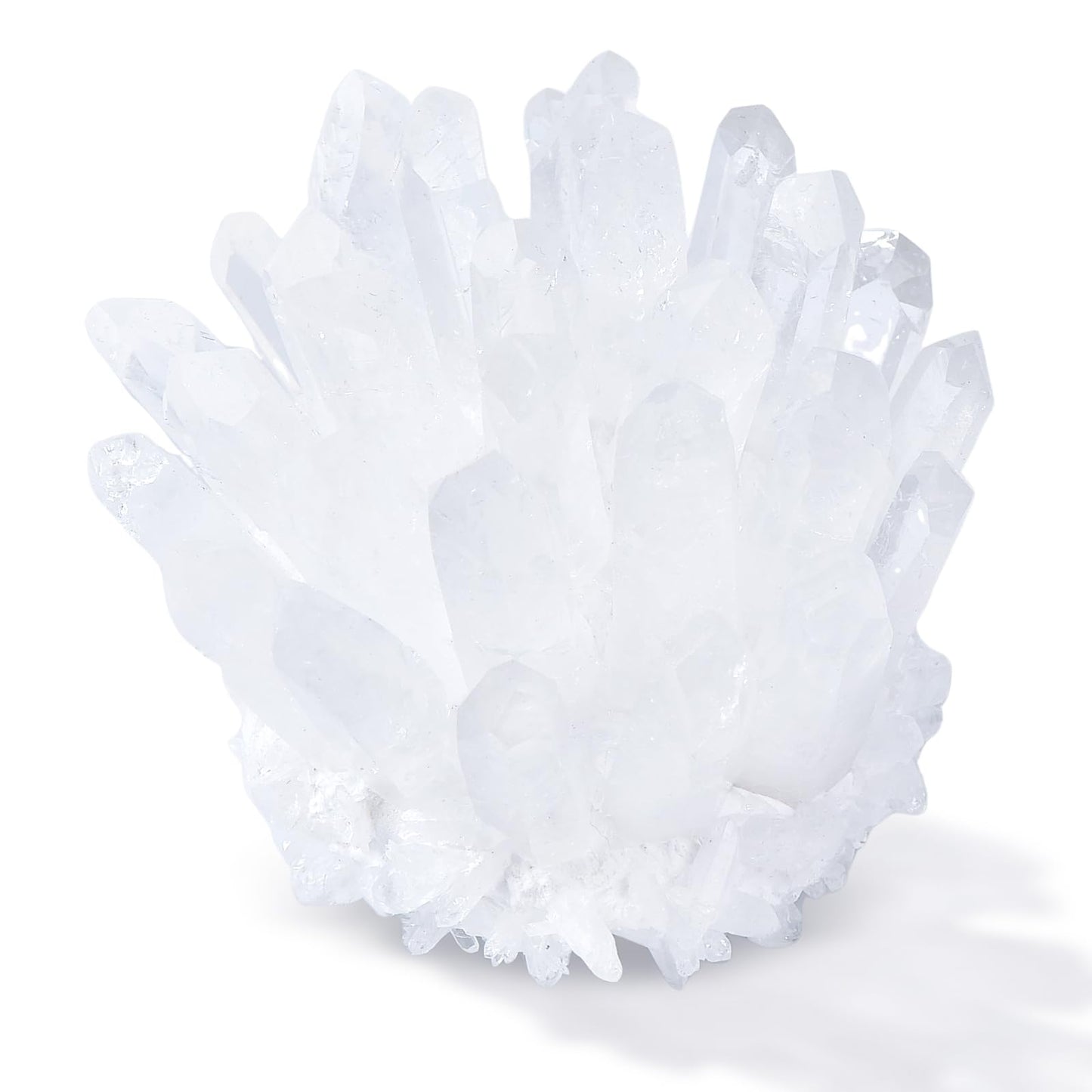 Natural Crystal Cluster Clear Quartz Mineral Crystal Cluster Cluster Healing Ornament Hue Reflection Feng Shui Home Decor (White)
