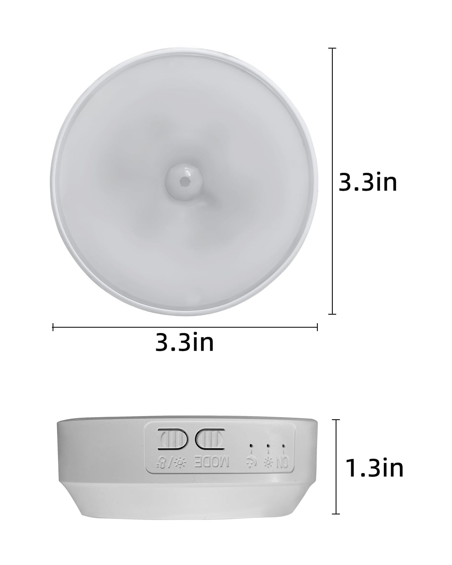 EZVALO 4 Pack Motion Sensor Closet Lights, 1200mAh USB-C Rechargeable LED Puck Lights, Under Cabinet Lights, Night Lights, Dimmable, 3 Color Temps, Magnetic, Stick-On for Closet, Stairs, Cabinets