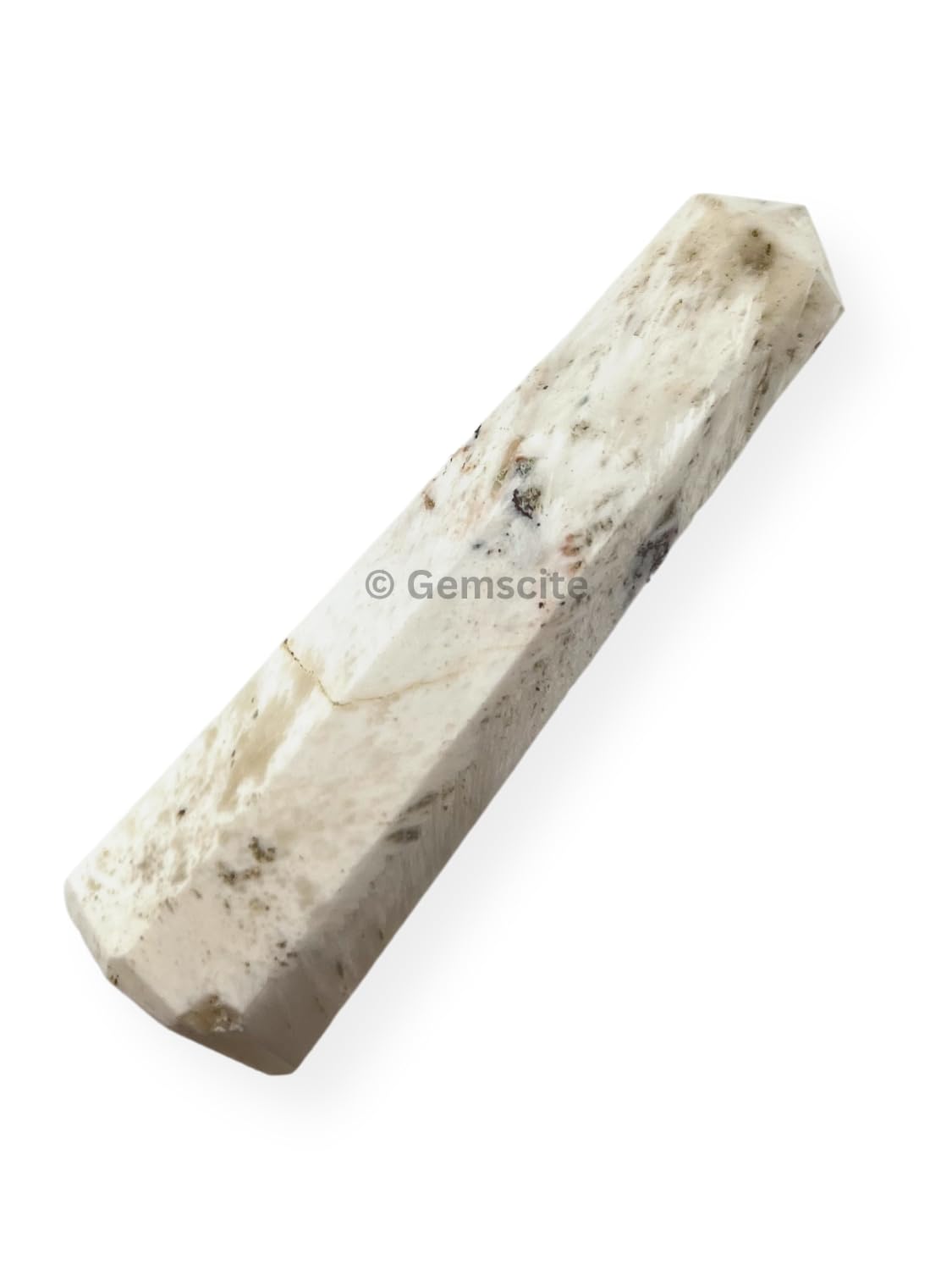 WholesaleGemShop 3 Inch Gemstones SCOLECITE Obelisk Tower Jumbo Facet Aura Rock Crystal Natural Polished Earth Wand Spirit