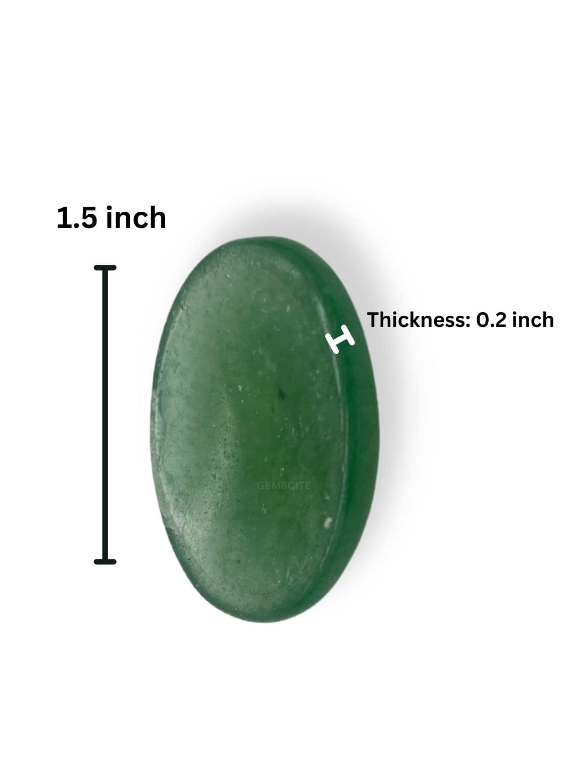 GEMSCITE Green Aventurine Thumb Worry Stones Metaphysical Gemstone Crystal Healing Reiki Men Women Gift FENG Shui Positive Energy Love Wellness Palm Stones Wicca Powerful