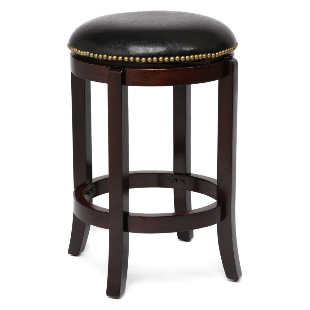 Boraam Cordova Bar Height Backless Swivel Kitchen Bar Stool - Cappuccino