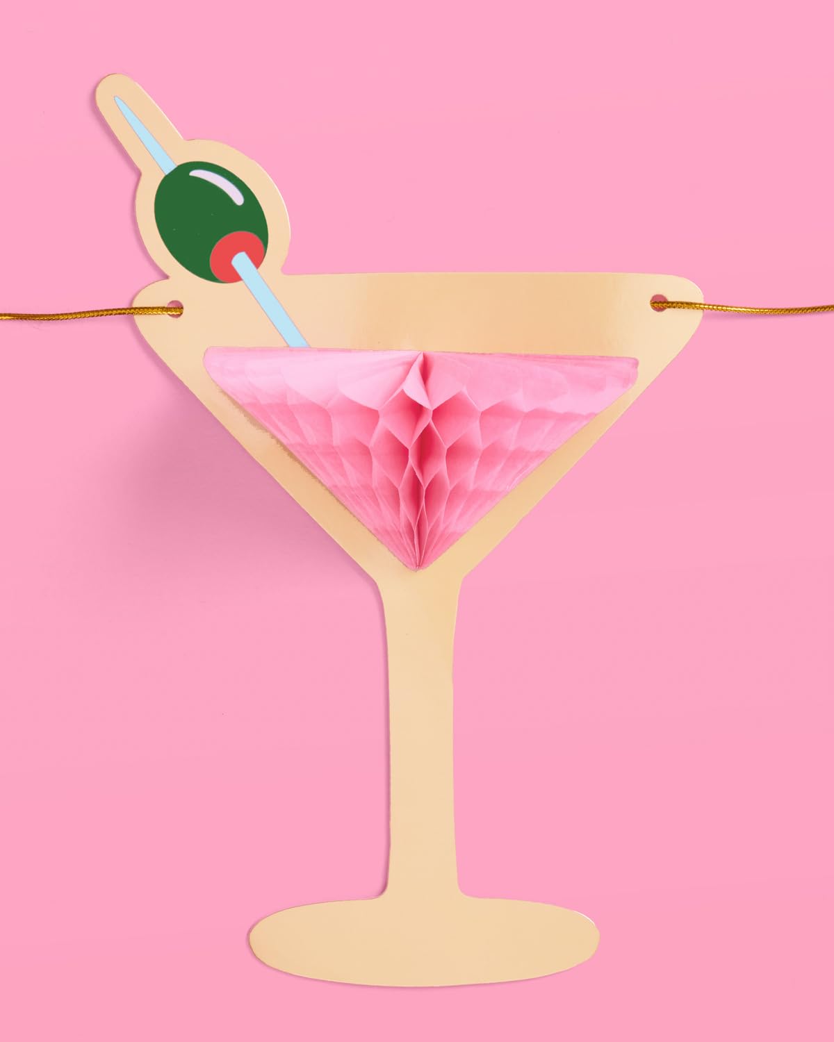 xo, Fetti Martini 3D Pop Up Gold Foil Banner - 5 Ft. | Bachelorette Decoration, Birthday Party Sign, Casino Decor, Girl Cocktail Backdrop, Vegas Photo Booth Background