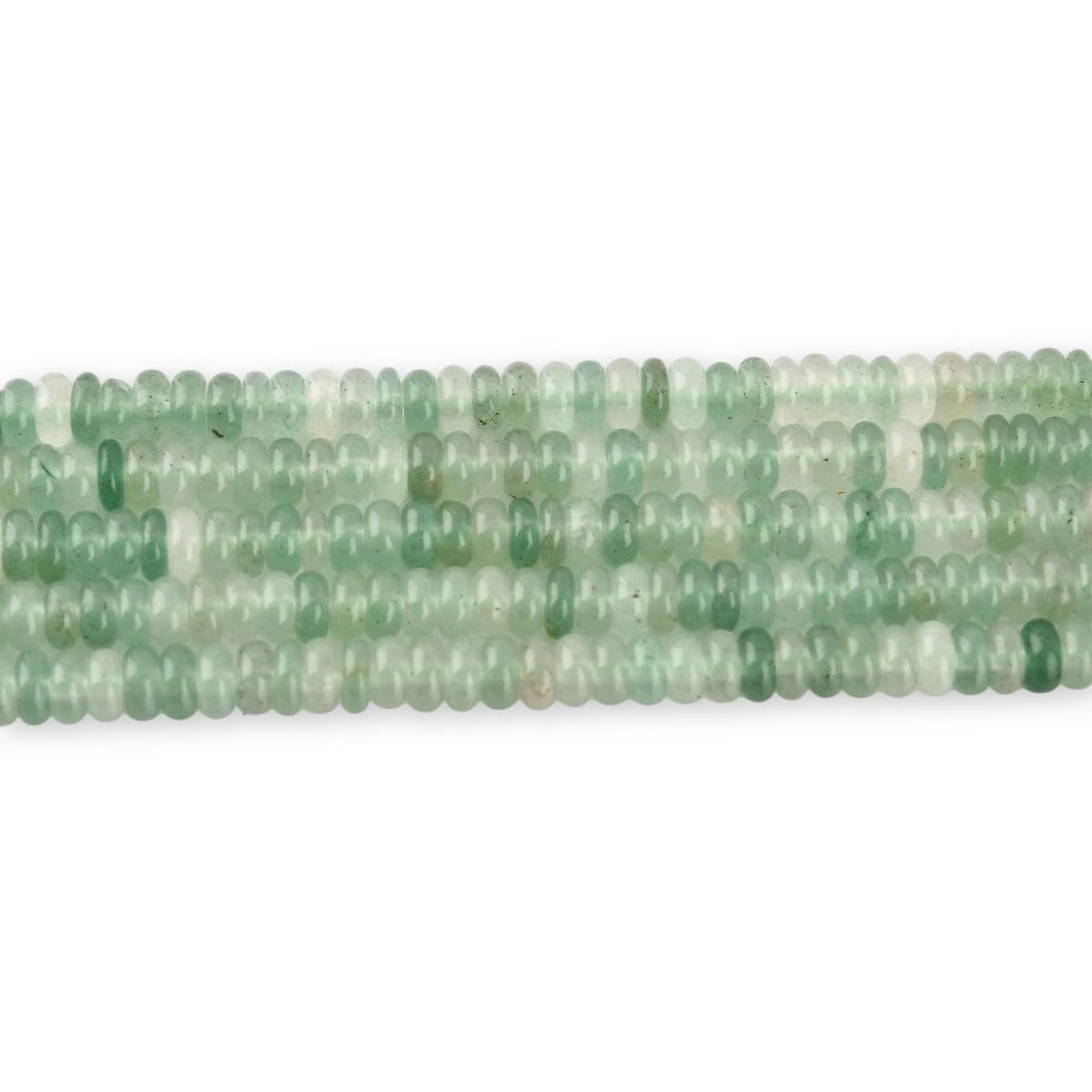 155pcs 4x2mm Natural Green Aventurine Disk Rondelle Spacer Stone Semi Precious Gemstone Loose Beads for Jewelry Making 15 Inch