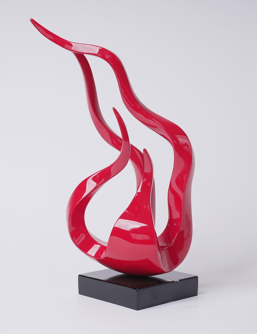 NENBOLEC Abstract Sculpture Decor Modern Art Gift Holy Flame Figurine Statue for Bookshelf Table Desktop Office Red 16.5 Inch