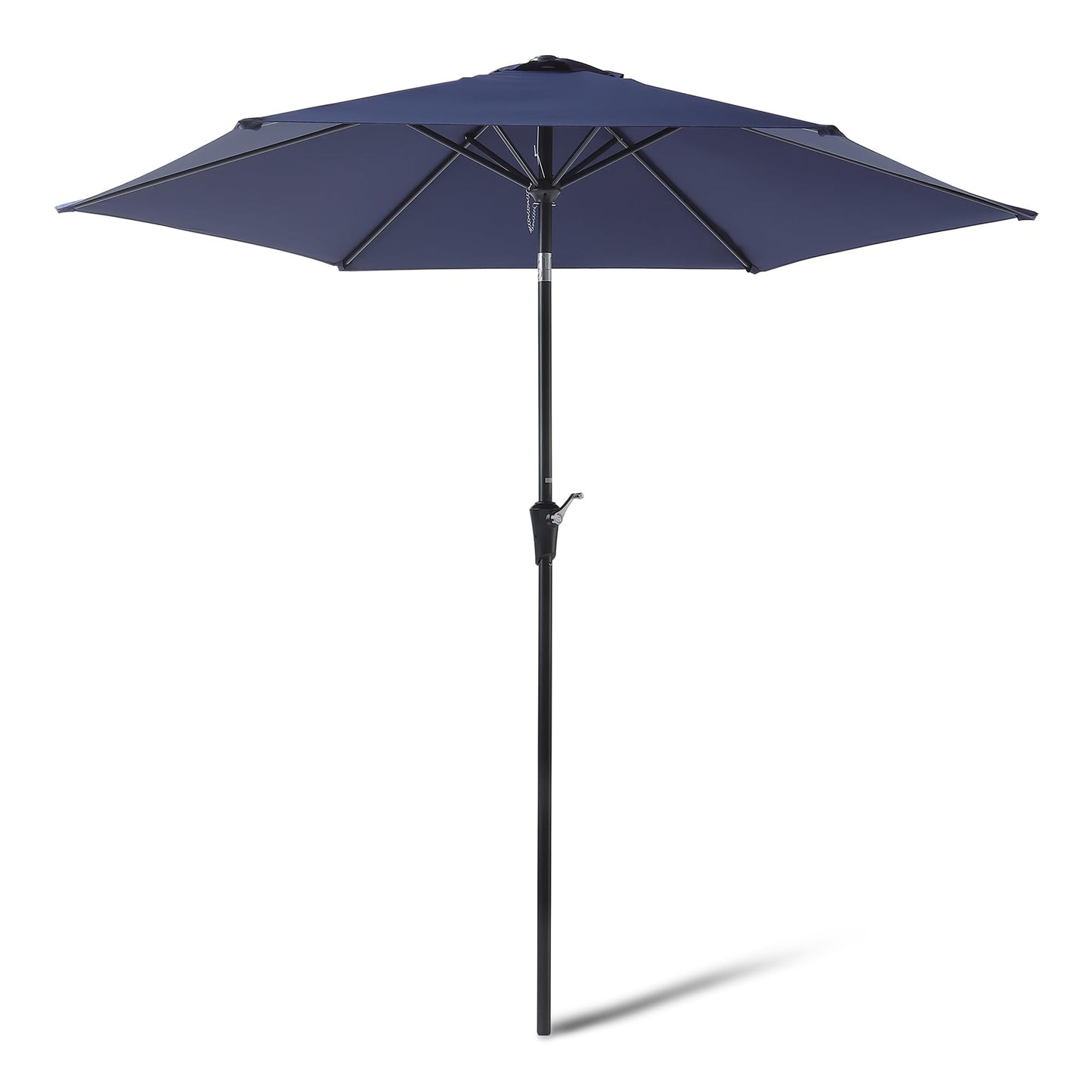 Amazon Basics Patio Umbrella with Crank Lift and Push Button Tilt, 10 Foot, Navy