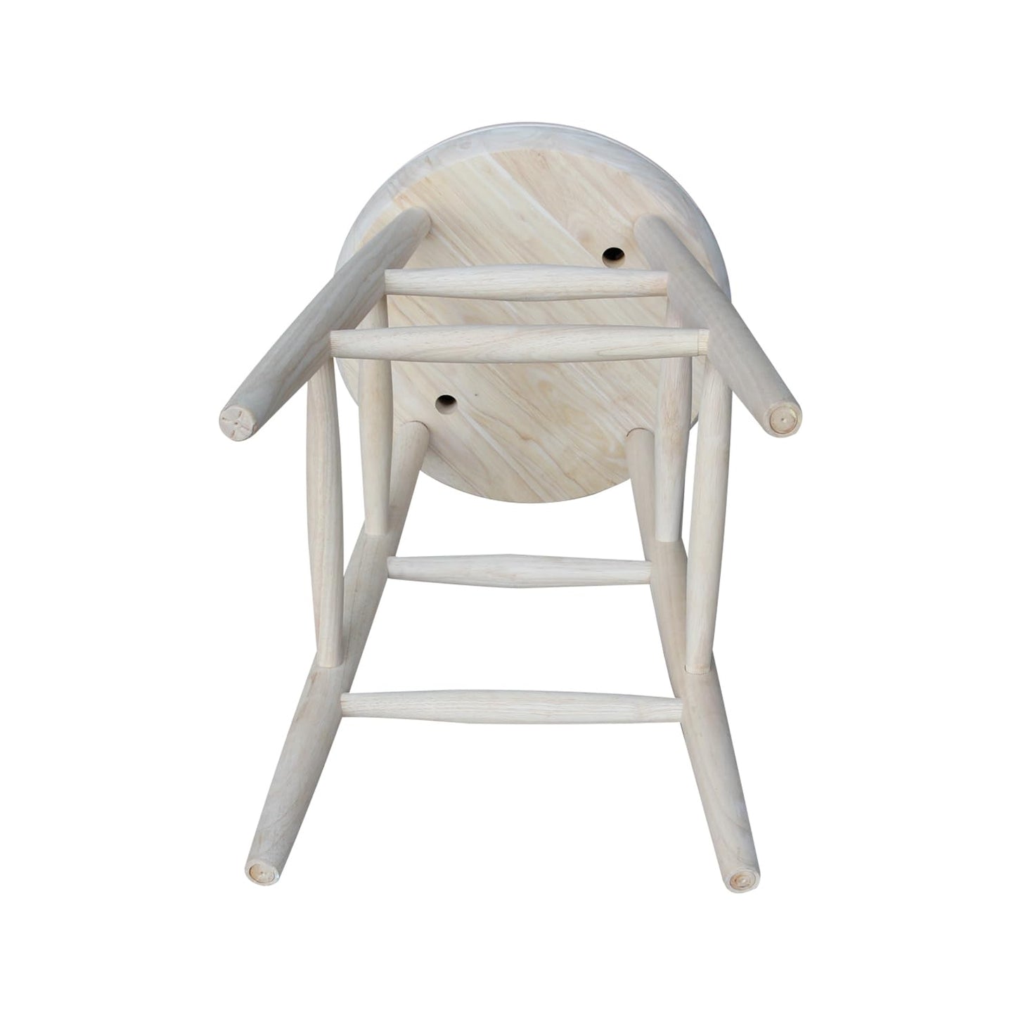 HomeStock African Artifacts Swivel Scooped Seat Stool, 24" Seat Height, Solid Hardwood, 14" x 14" x 24", Fully Assembled, Ideal for Residential Use, Stylish & Durable