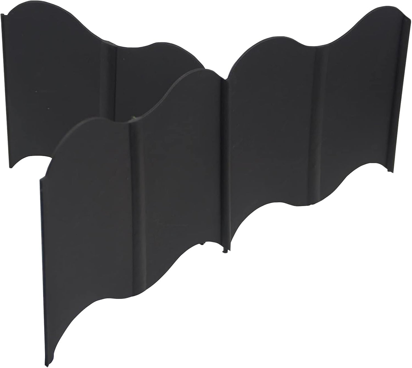 Orgrimmar 20 ft Garden Edging 40PCS Interlocking Landscaping Edging Kit, Plastic No-Dig Pound-in Garden Edge(20' Long x 5.3” Tall) - Black