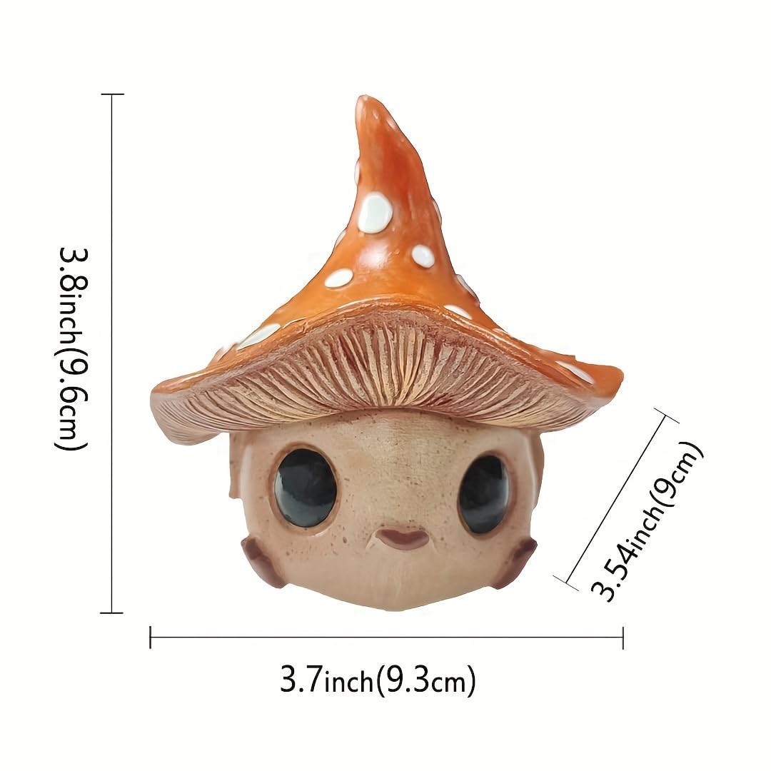 Kudriod Mushroom Outdoor Garden Decor Statue ，Garden Gnomes Statues for Home Desk, Yard, Patio, Backyard, Fairy Garden, Balcony,Lawn Ornament,Mother’s Day, Birthday Gifts for Women, Grandma, Mom