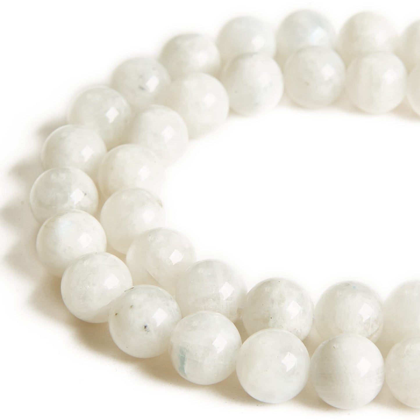 100pcs 6mm Moonstone Beads Natural Gemstone Beads Round Loose Beads for Jewelry Making