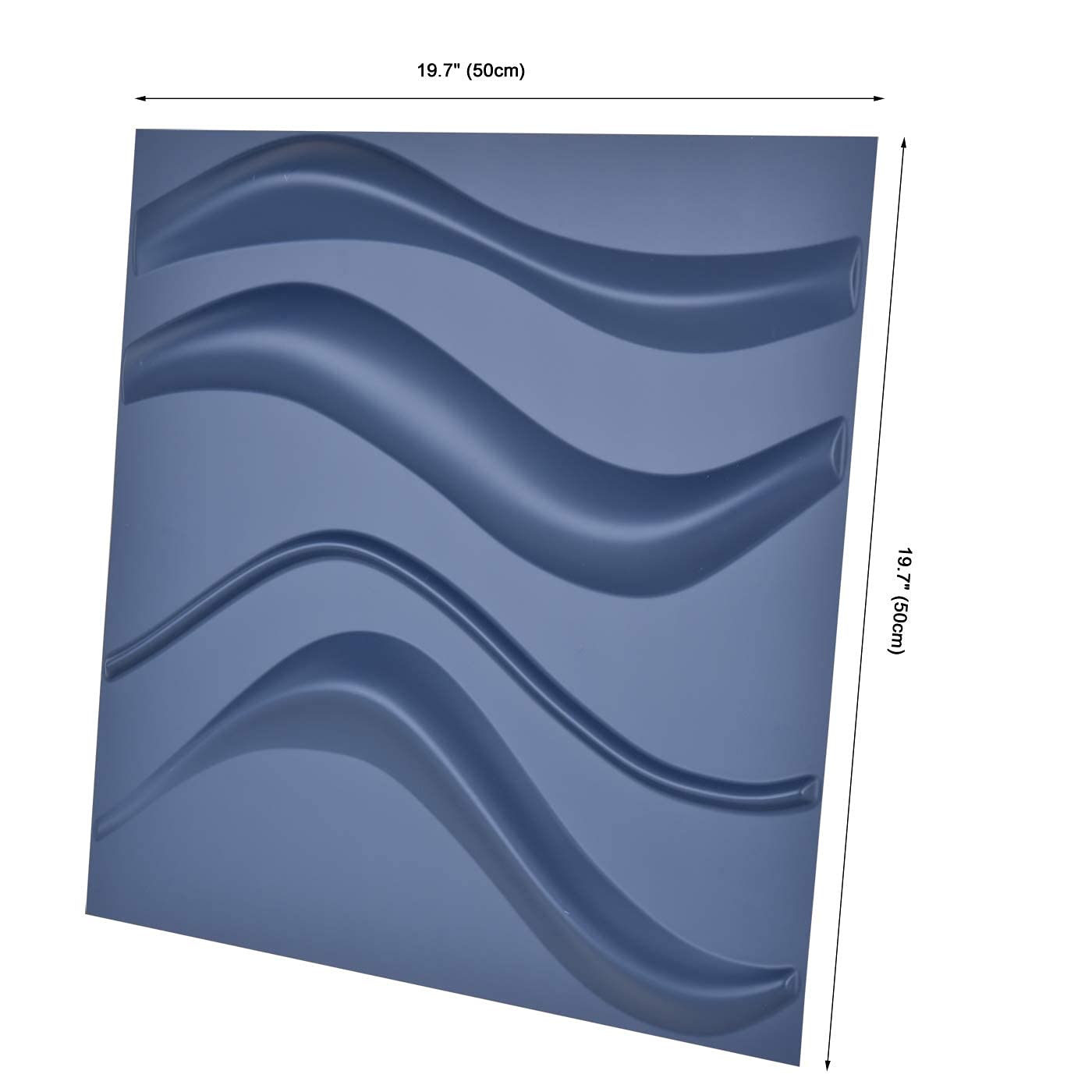 Art3d Navy Blue 3D Wall Panel PVC Slim Wave Covers 32 Sqft, for Interior Wall Decor in Living Room,Bedroom,Lobby,Office,Shopping Mall