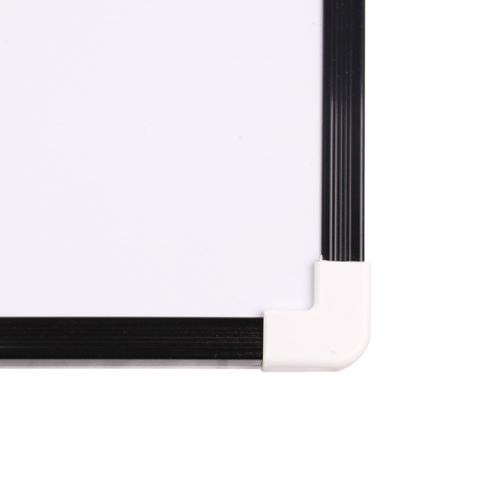 VIZ-PRO Magnetic Dry Erase Board, Small Hanging Board/Writing Whiteboard, Black Plastic Frame,12" x 8"