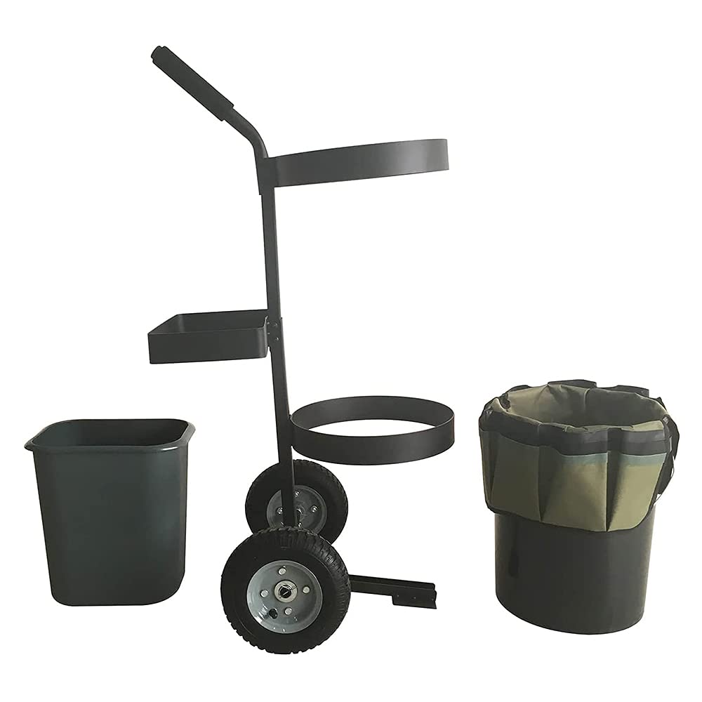Yeeoy Rolling Garden Cart, Heavy Duty Lawn Yard Tool Cart, Mobile Gardening Cart Outdoor Beach Trolley Bucket Cart with 5 Gallon Bucket Oxford Bag for Tool Organizer