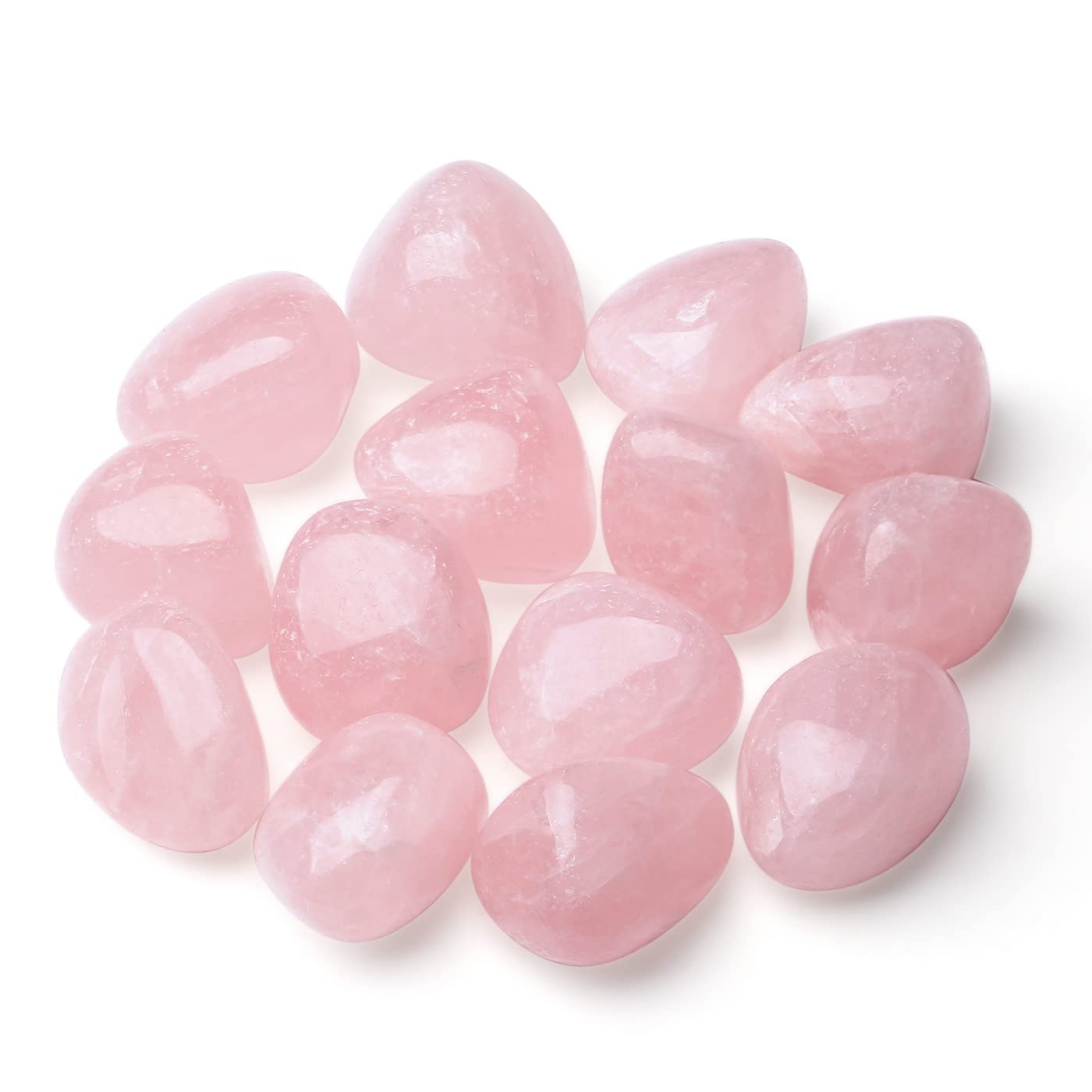 MAIBAOTA Rose Quartz Crystals Natural Healing Crystals Bulk Polished Tumbled Crystals Stones Rocks Energy Balance Crystal Gemstones Vase Filler Decorative Stones Reiki Witch Quartz Crstal