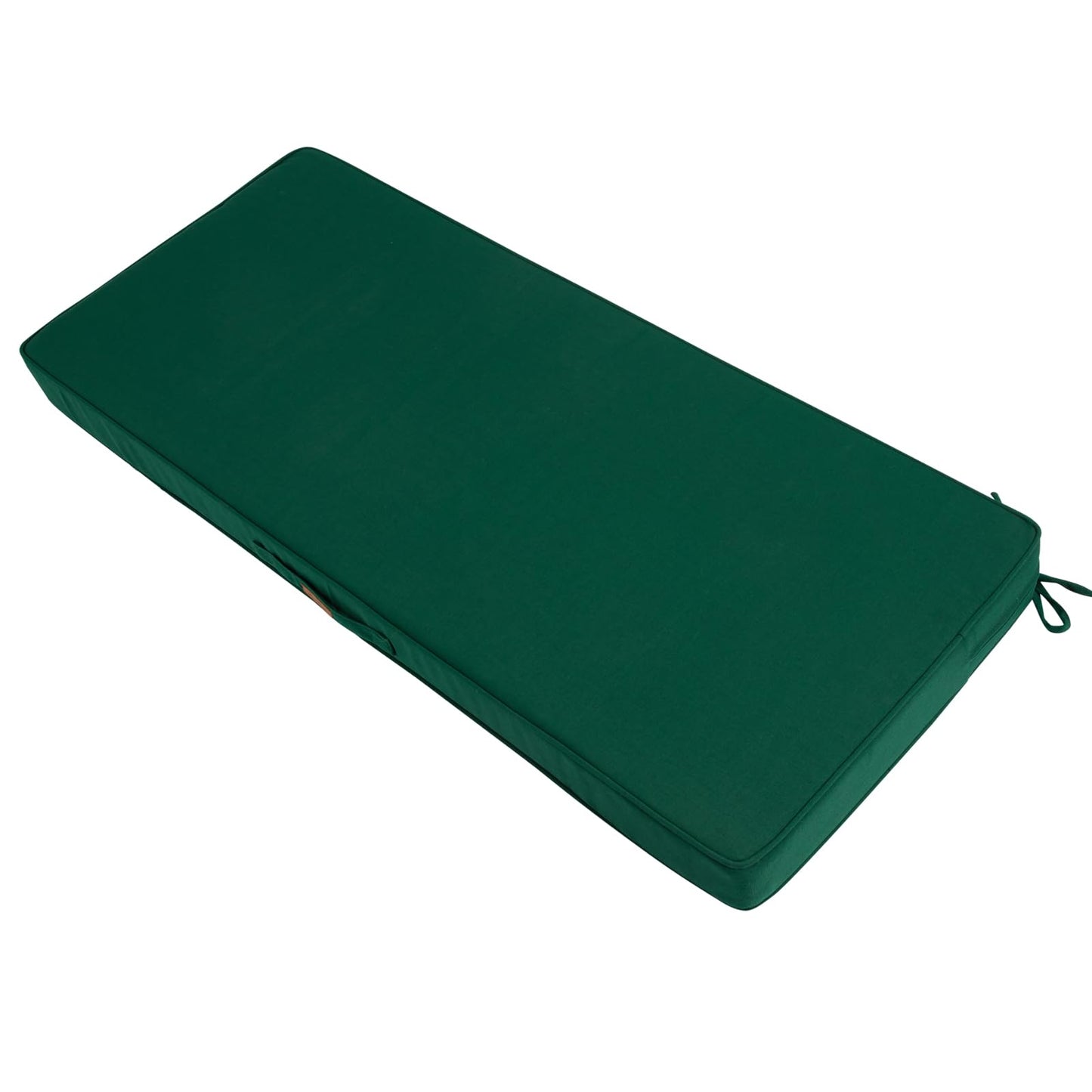FUNHOME Outdoor Bench Cushion 48 x18 x3 Inch,Waterproof Portable Settee Cushion,Foam Insert with Handle&Ties,Bench Seat Pads for Garden Patio Porch Swing Backyard Furniture(Blackish Green)