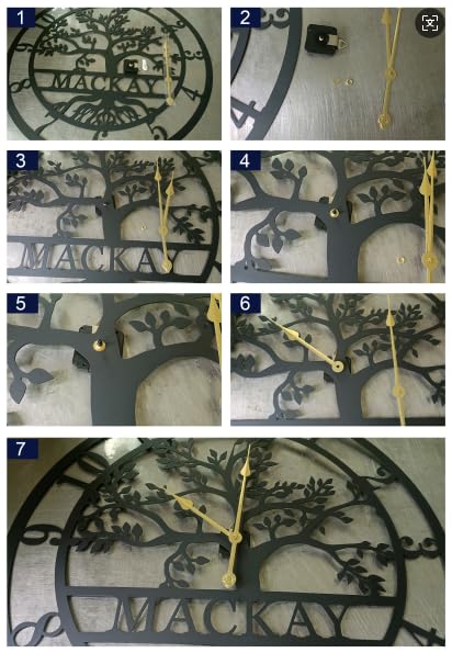 Custom Metal Tree of Life Wall Clock, Personalized Last Name Wall Decor, Silent Clock, Large Family Name Home Decor, Wall Hanging Olive Tree Sign, New Home Gift