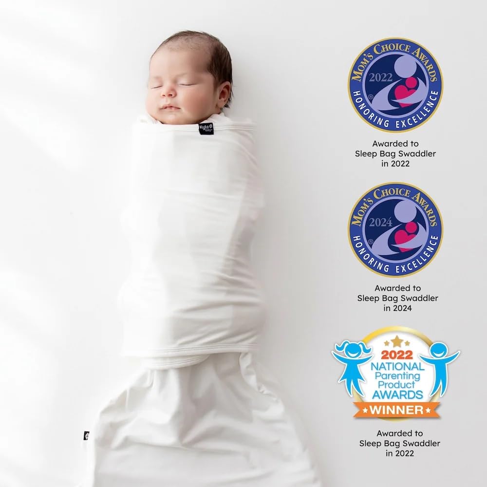 KYTE BABY Unisex Rayon Made from Bamboo Sleep Bag Swaddler for Babies, 1.0 Tog (Sakura)