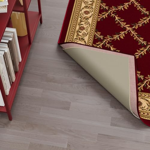 Ottomanson Non Slip Rug Pad Grip 3x23 1/8 Thick, Protection for Any Flooring Surface, Keep Your Runner Rug and Area Rugs in Place, 2'7" x 23', Beige