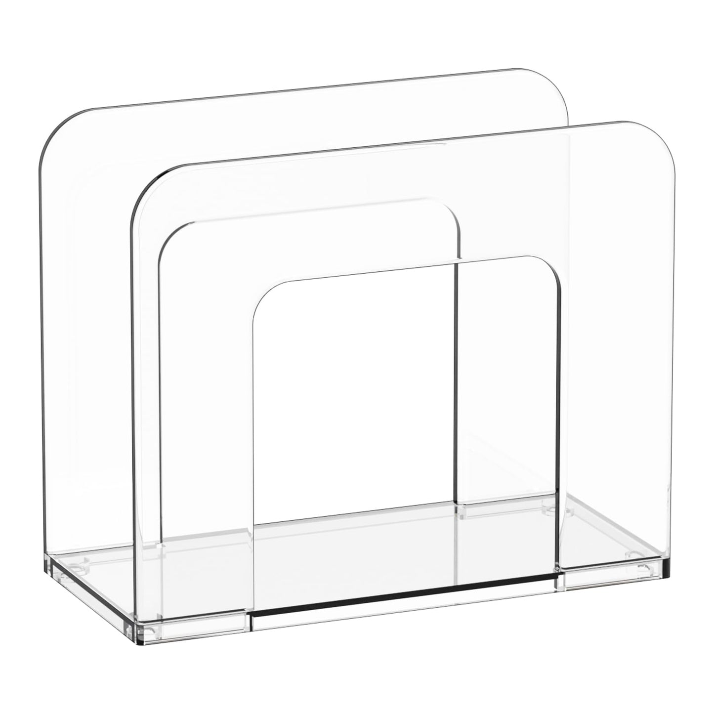 Yieach 5x5 Upright Clear Napkin Holder for Party,Bar,Small Vertical Standing Lucite Napkin Holder for 5x5 & 8x8 Floral Paper Napkins,Modern Plastic Cocktail Napkins Holder for Dining Room Decor,1 Pack