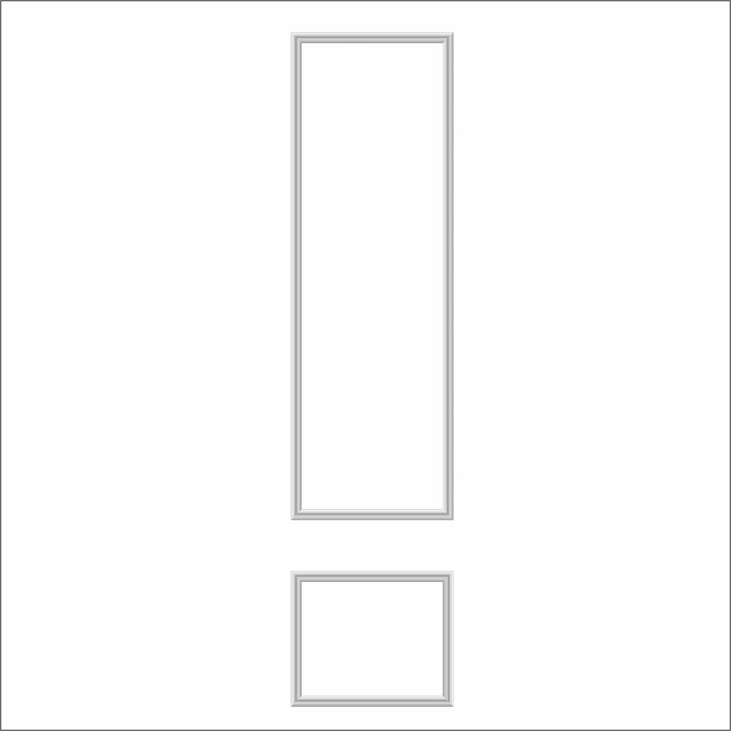 Birdeco Easy Installation Wall molding kit for DIY Lovers, pre-Cut, Ready to Assemble with Glue | 2 Top 2 Bottom Frame