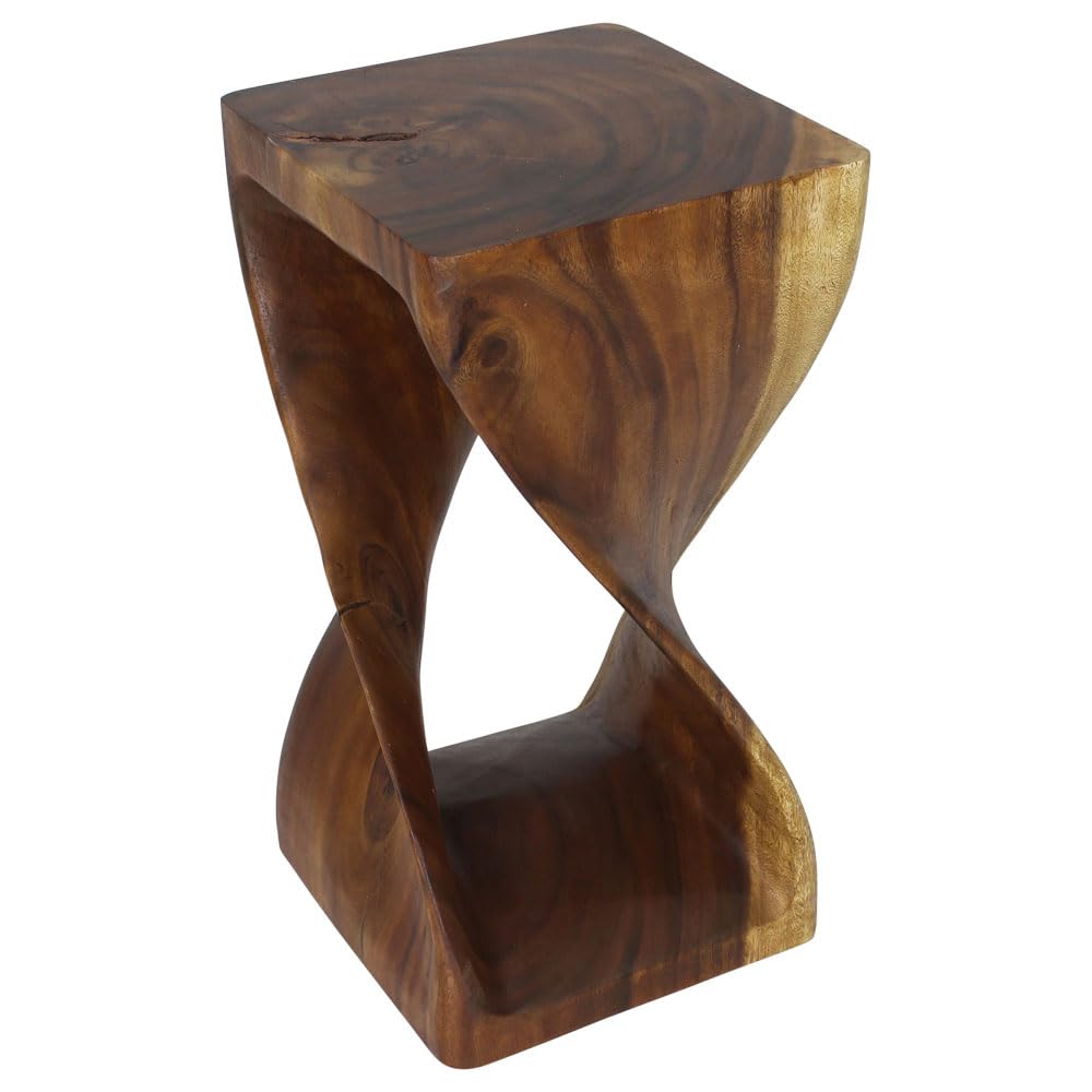 Haussmann® Original Wood Twist Stool 12 X 12 X 23 in High Oak Oil