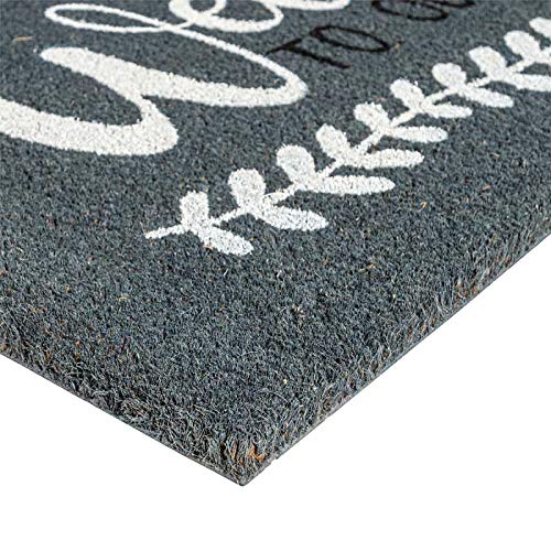 NoTrax, Welcome to Our Home, Vinyl-Backed Natural Coir Doormat, Entry Mat for Indoor or Outdoor Use, 18"x30", C12 (C12S1830OH)