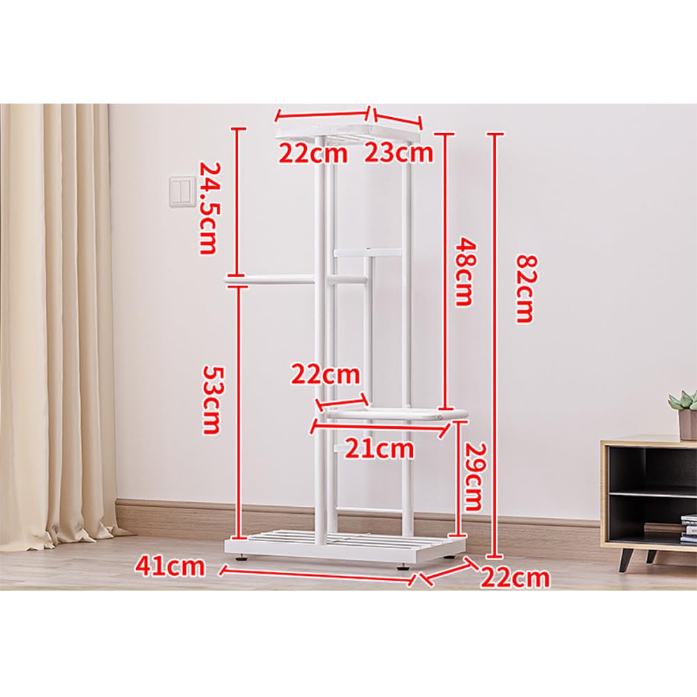 Curtainboro 4 Tier Plant Stand, Heavy Duty Metal Rack, Metal Flower Pot Shelf Holder Clearance, Tall Corner Rack for Multiple Plants for Patio Garden Balcony Living Room Bedroom