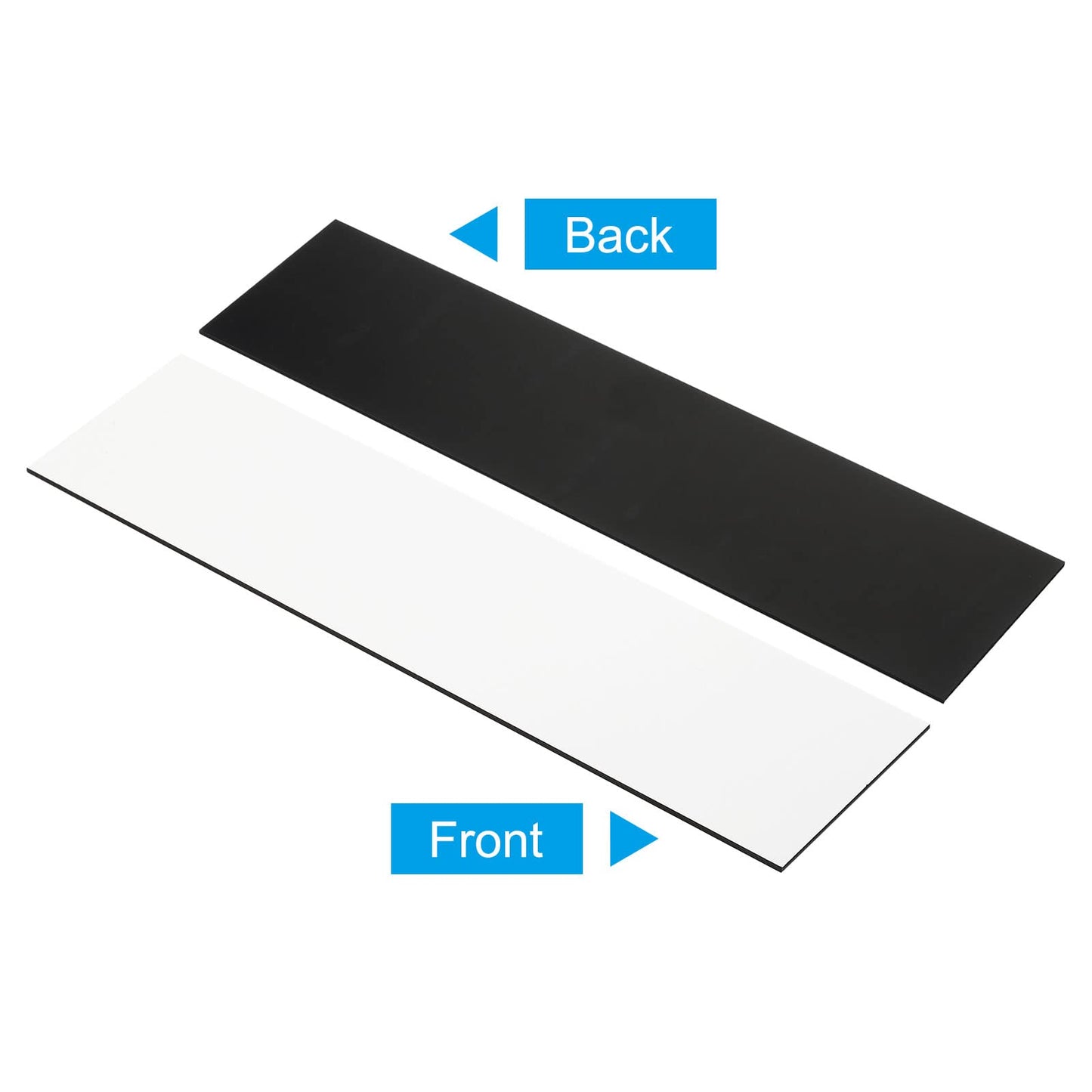 Generic 8"x2" Blank Engraving Name Plate, 5 Pack Personalized Custom Office Desk Name Plates for DIY Laser Printing, White