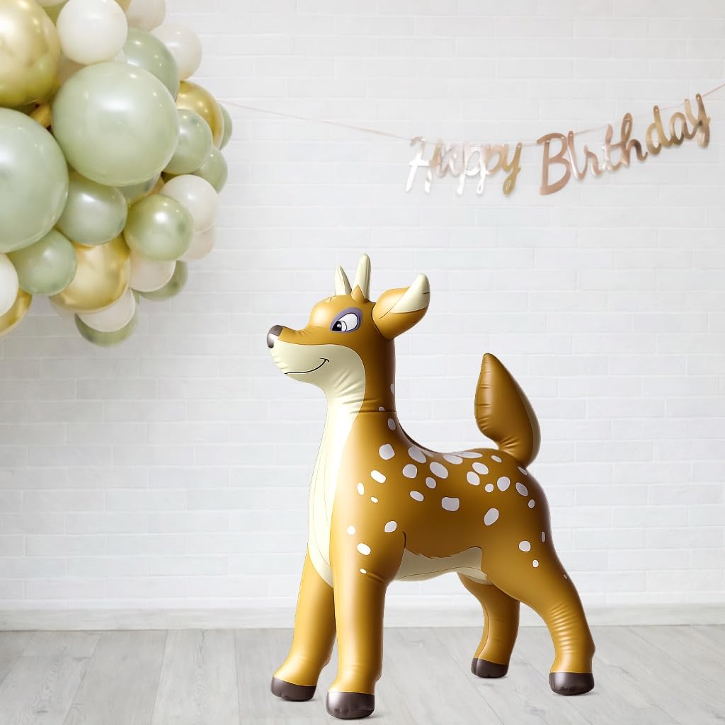 Jet Creations 36" Inflatable Christmas Deer – Large Blow-Up Reindeer Toy, Party Decoration, Birthday Prop, Holiday Yard Décor