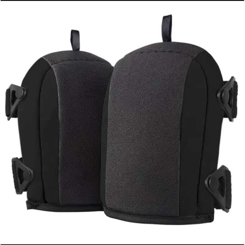 Lightweight Work Knee Pads for Men and Women with EVA Foam Padding, Adjustable Straps and Easy-Fix Clips — Perfect for Gardening, Light Construction and Comfort Work (Black)