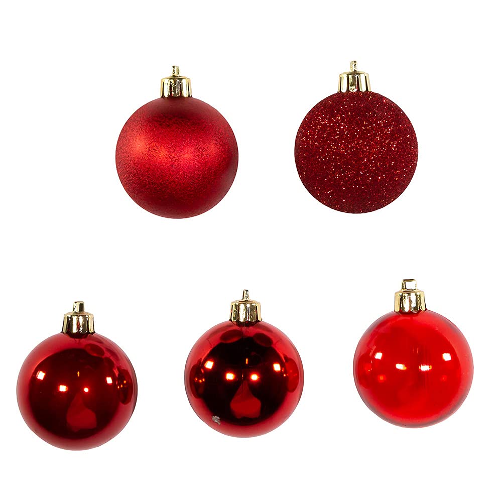 60mm Shatterproof Red Ball Ornaments, 30 Piece Set