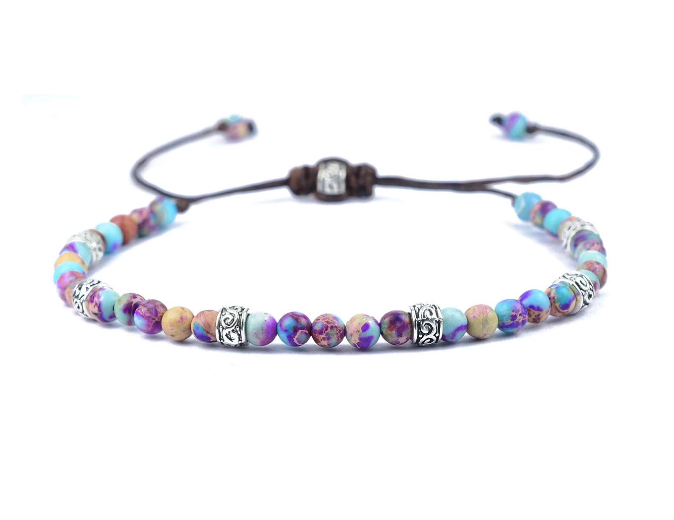 ZOSOJONA Boho Wrap Bracelet for Women, Handmade Natural Imperial Jasper Multi-Layer Stone Beaded Bracelet, Bohemian Healing Crystal Stone Jewelry Gifts