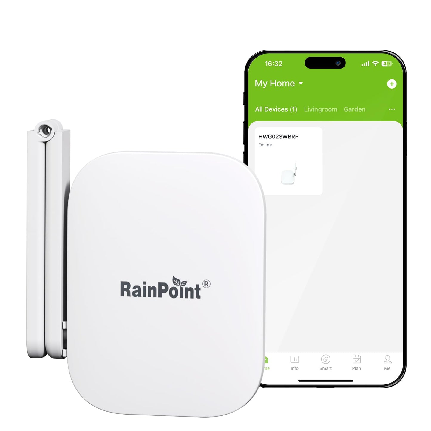 RAINPOINT Antenna Gateway for WiFi Water Timer, Sprinkler Controller, Smart Hose Timer Valve, Drip Irrigation for Garden, Lawn, and Yard