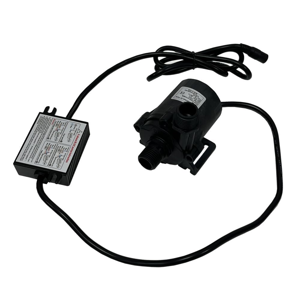 SHYSKY Small Yet Power Brushless DC Water Submersible Pump DC50E-24150S 24V 86W 15M 49ft Lift 412GPH Low Noise Continuous Circulation Cooling Pressure Gardening Sys