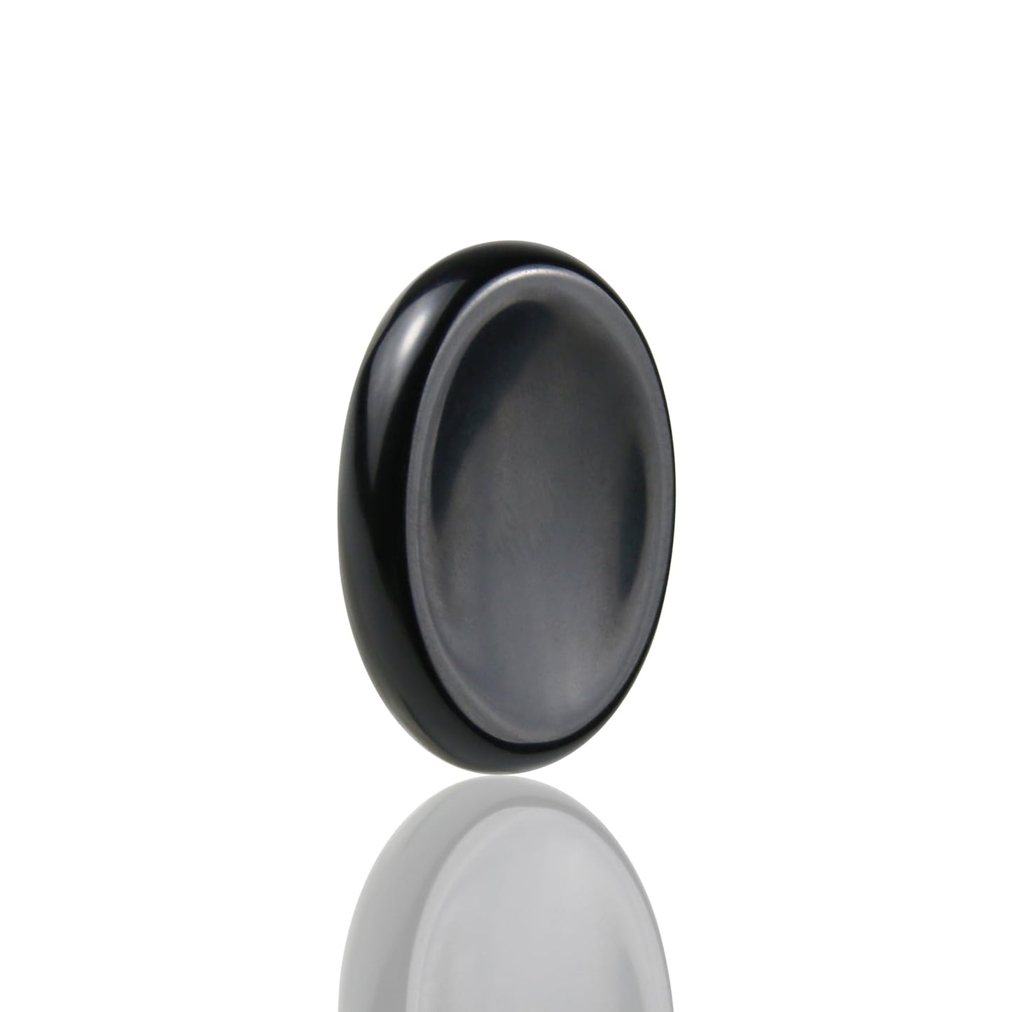 Nvzi Worry Stones Black Obsidian Crystal, Chakra Crystals and Healing Stones, Oval Palm Stone, Thumb Stone, Crystals for Beginners, Spiritual Gifts for Women, Meditation Accessories (1PCS)