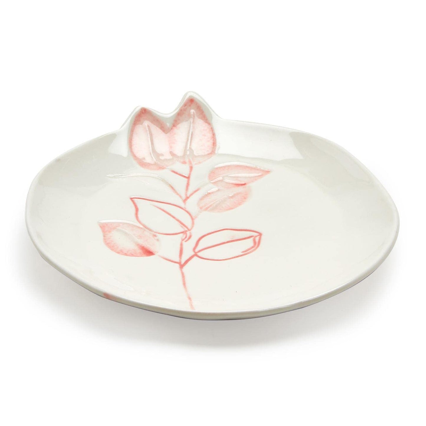 Two's Company Full On Color Set of 4 Hand-Painted Tidbit Plates in 4 Colors
