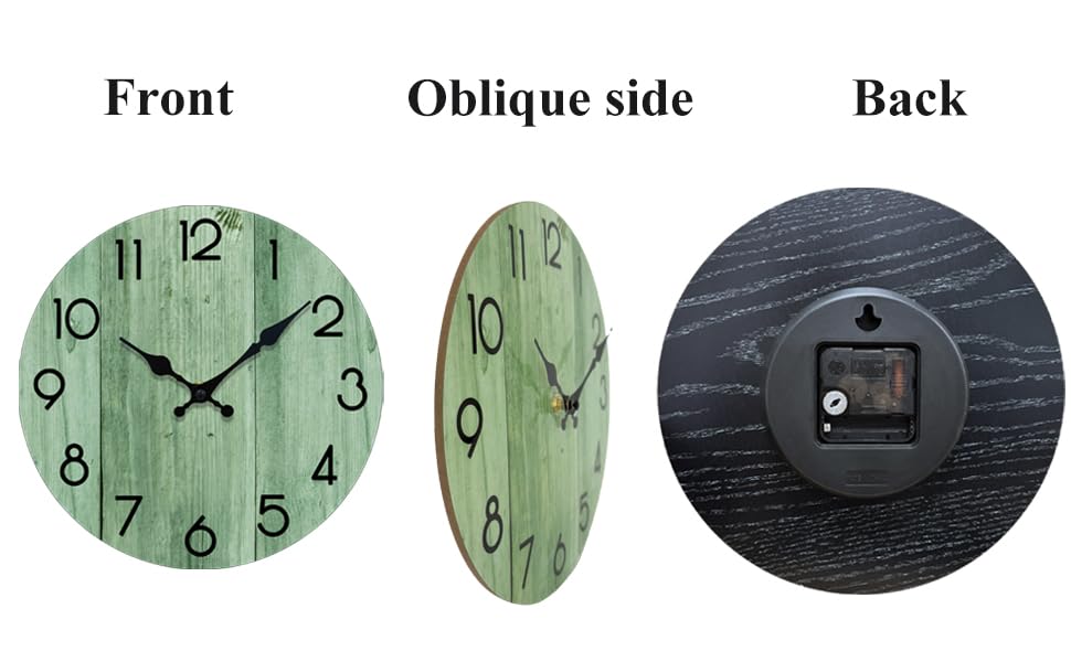 TGHHPC Wall Clock, Modern Wall Clocks Battery Operated, Silent Non Ticking Clock Decorative for Living Room, Office, Home, School 8 Inch (Light Green)