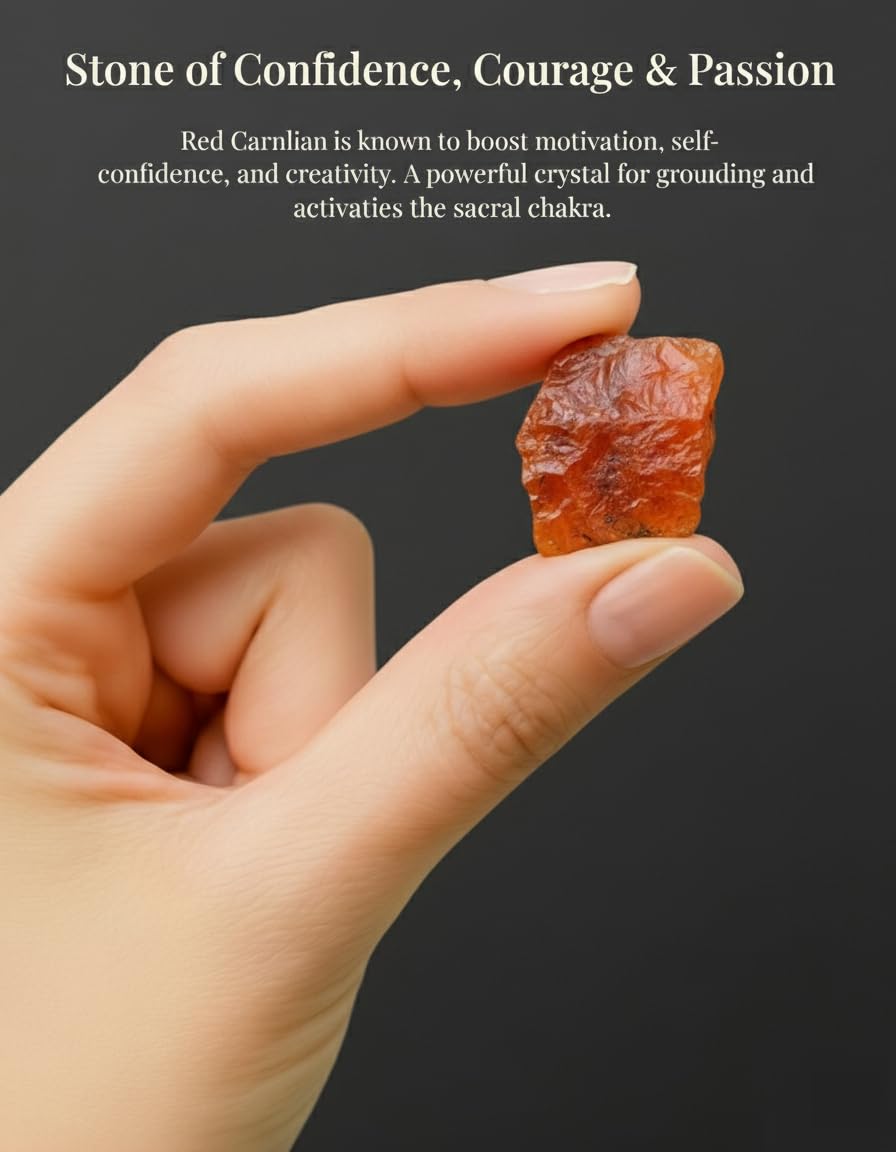 Healing Crystal Stones, 1.25-2.0" Large Reiki Healing Gemstones Natural Tumbled Polished Stones for Energy Witchcraft Therapy Meditation Pack 2 (Carnelian)