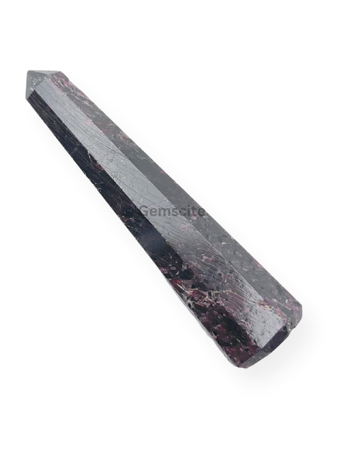 WholesaleGemShop 3 Inch Garnet Gemstones Obelisk Tower Jumbo Facet Aura Rock Crystal Natural Polished Earth Wand Spirit